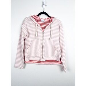 Columbia Women's Full Zip Hooded Striped Sweatshirt‎ Sz S